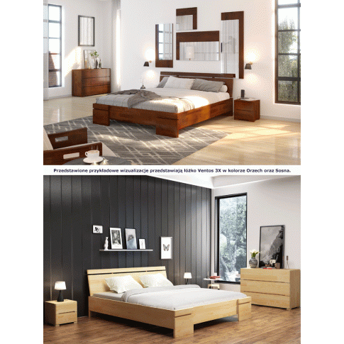 Zdjęcie drewniane skandynawskie łóżko Ventos 3X - sklep Edinos.pl