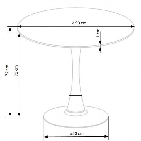 Szczegółowe zdjęcie nr 5 produktu Okrągły szklany stolik Lanco - biały marmur