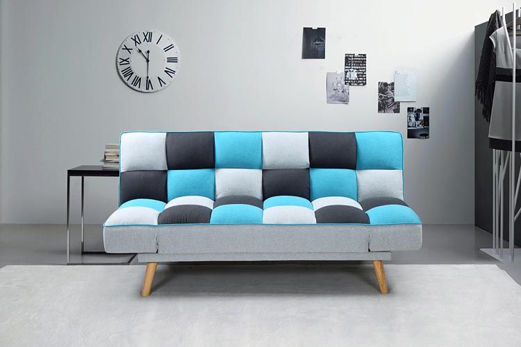 Rozkładana sofa Vonka z funkcją spania wizualizacja w pomieszczeniu