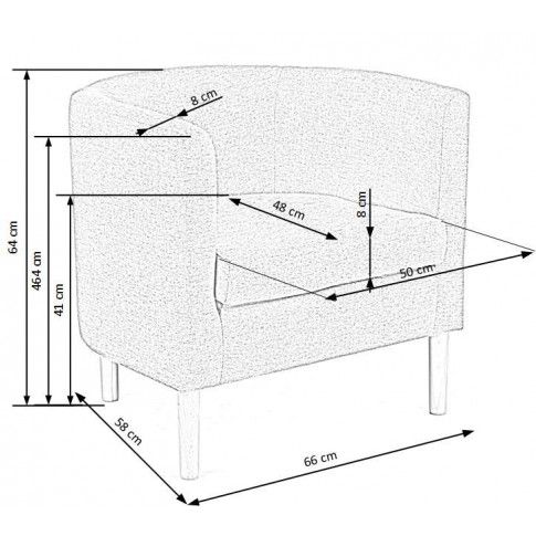 Szczegółowe zdjęcie nr 5 produktu Fotel kubełkowy Karo - popielaty