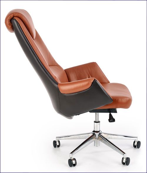 Produkt Elegancki brązowy fotel obrotowy Kazar 