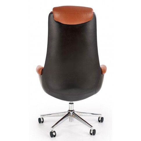 Szczegółowe zdjęcie nr 7 produktu Elegancki brązowy fotel obrotowy Kazar 