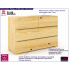Fotografia Komoda drewniana z szufladami Ventos 3S - Sosna z kategorii Komody