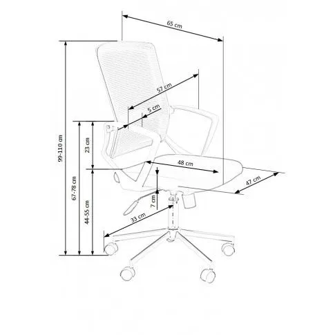 Szczegółowe zdjęcie nr 11 produktu Fotel obrotowy do komputera Talorn - popiel + czarny
