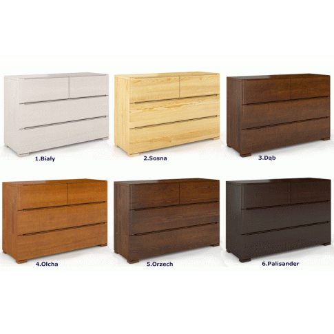 Zdjęcie drewniana komoda z szufladami Ventos 3S olcha | Edinos.pl