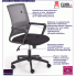Fotografia Fotel obrotowy do biurka Erix - czarny+popiel z kategorii Fotele obrotowe