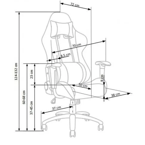 Zdjęcie gamingowy fotel Agdo czarny/moro | Edinos.pl
