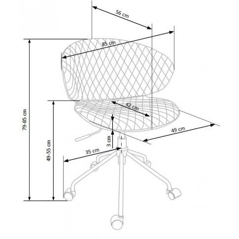 Szczegółowe zdjęcie nr 10 produktu Obrotowy fotel do biurka Borex - popiel