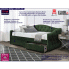 Fotografia Pojedyncze łóżko z szufladami Orin - zielone z kategorii Łóżka tapicerowane