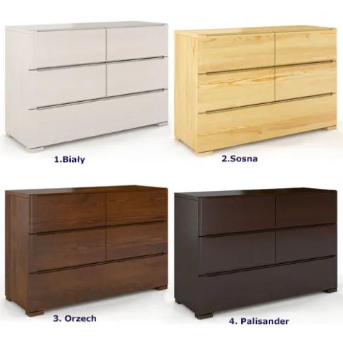 Szczegółowe zdjęcie nr 4 produktu Komoda drewniana 5 szuflad Inca 4S - Palisander