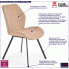 Fotografia Tapicerowane krzesło Monaco - beżowe z kategorii Krzesła tapicerowane