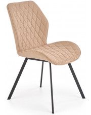 Tapicerowane krzesło Monaco - beżowe w sklepie Edinos.pl