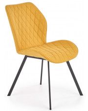 Tapicerowane krzesło Monaco - musztardowe w sklepie Edinos.pl