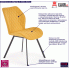 Fotografia Tapicerowane krzesło Monaco - musztardowe z kategorii Krzesła