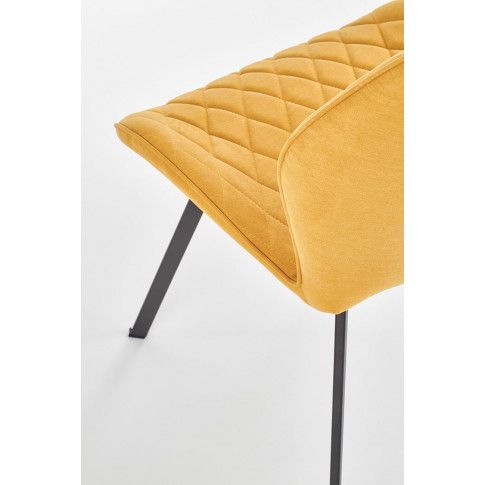 Szczegółowe zdjęcie nr 8 produktu Tapicerowane krzesło Monaco - musztardowe