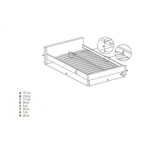 Szczegółowe zdjęcie nr 8 produktu Łóżko podwójne Xamo - zielony