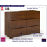 Fotografia Komoda drewniana 6 szuflad Inca 5S - Dąb z kategorii Komody