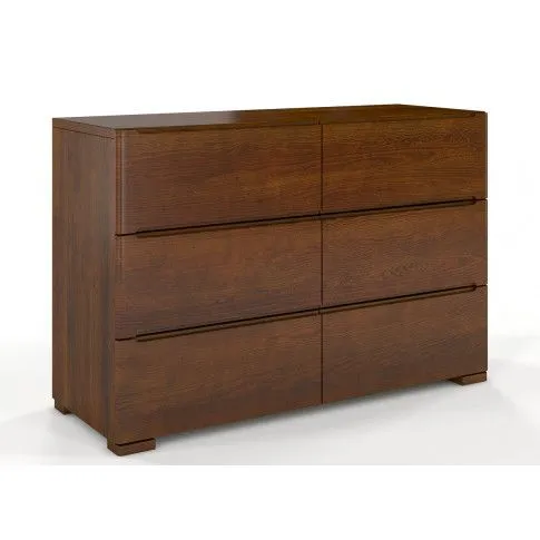 Zdjęcie produktu Komoda drewniana 6 szuflad Inca 5S - Dąb.
