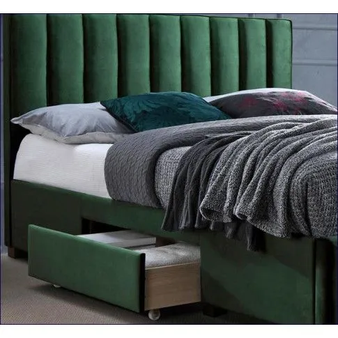 Zdjęcie podwójne łóżko tapicerowane z szufladami Kresti- sklep Edinos.pl