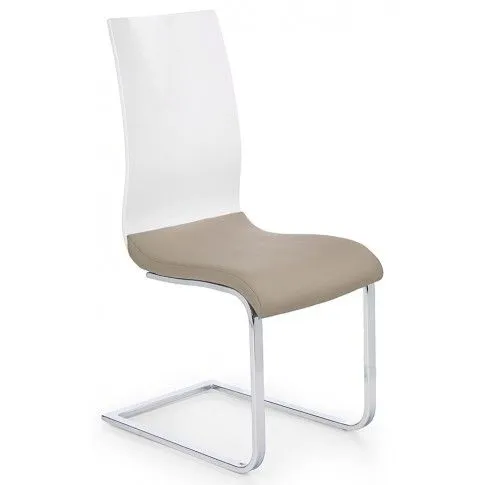 Zdjęcie produktu Krzesło tapicerowane Faran - cappuccino + biały.