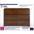 Fotografia Komoda drewniana 6 szuflad Ventos 5S - Orzech z kategorii Komody