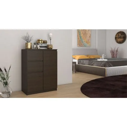 Zdjęcie minimalistyczna komoda Katie 2X wenge | Edinos.pl