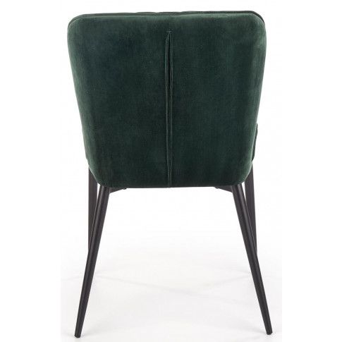 Szczegółowe zdjęcie nr 6 produktu Krzesło welurowe pikowane Wilhelm - ciemnozielone