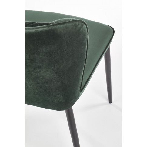 Szczegółowe zdjęcie nr 8 produktu Krzesło welurowe pikowane Wilhelm - ciemnozielone