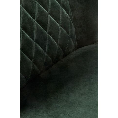 Szczegółowe zdjęcie nr 11 produktu Krzesło welurowe pikowane Wilhelm - ciemnozielone