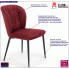 Fotografia Krzesło pikowane Wilhelm - bordowe z kategorii Krzesła wg koloru/stylu