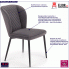 Fotografia Krzesło pikowane Wilhelm - popielate z kategorii Krzesła tapicerowane