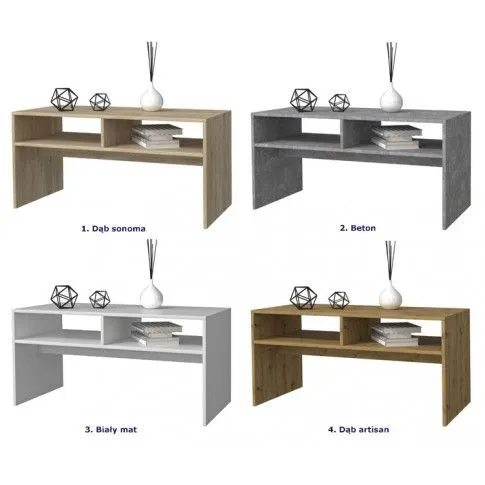 Szczegółowe zdjęcie nr 4 produktu Minimalistyczny stolik kawowy Civa - dąb artisan