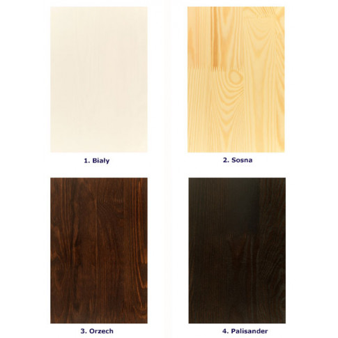 Szczegółowe zdjęcie nr 4 produktu Szafka nocna drewniana z szufladami Ventos 7S - 4 kolory