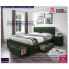 Fotografia Podwójne łóżko z szufladami Moris 4X - zielone z kategorii Łóżka tapicerowane