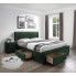 Zdjęcie produktu Podwójne łóżko z szufladami Moris 4X - zielone.