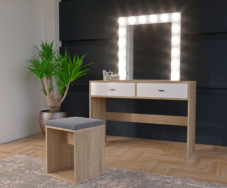 Produkt Minimalistyczny taboret Kerem - dąb sonoma