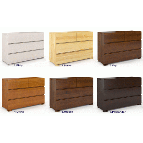 Zdjęcie komoda drewniana z szufladami Verlos 3S olcha  | Edinos.pl