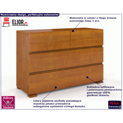 Fotografia Komoda drewniana z szufladami Verlos 3S - Orteo z kategorii Komody