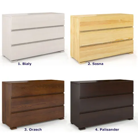 Szczegółowe zdjęcie nr 4 produktu Komoda drewniana z szufladami Narcyx 2S - Dąb