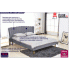 Fotografia Dwuosobowe łóżko glamour Xazo - popielate z kategorii Łóżka tapicerowane z zagłówkiem