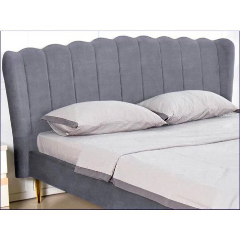 Zdjęcie podwójne łóżko w stylu glamour tapicerowane Rita - sklep Edinos.pl