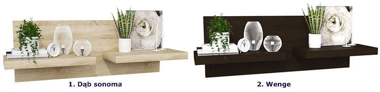 Półka Kaszmis 2X - prezentacja kolorów.