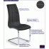 Fotografia Pikowane krzesło na płozach Anthony - Czarny z kategorii Krzesła tapicerowane