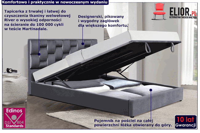 Nowoczesne łóżko Morena