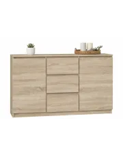 Komoda z drzwiczkami i szufladami dąb sonoma - Suso 120 cm w sklepie Edinos.pl