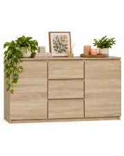 Komoda z drzwiczkami i szufladami dąb sonoma - Suso 120 cm w sklepie Edinos.pl