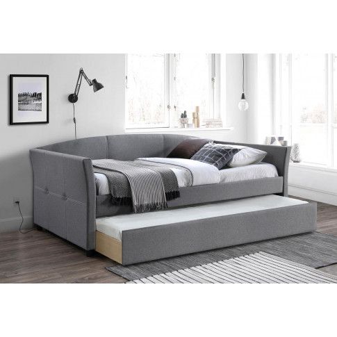 Zdjęcie produktu Podwójne łóżko z wysuwanym stelażem - Mavis.