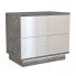 Zdjęcie produktu Loftowa szafka nocna Aleva 3X - beton+biały połysk.