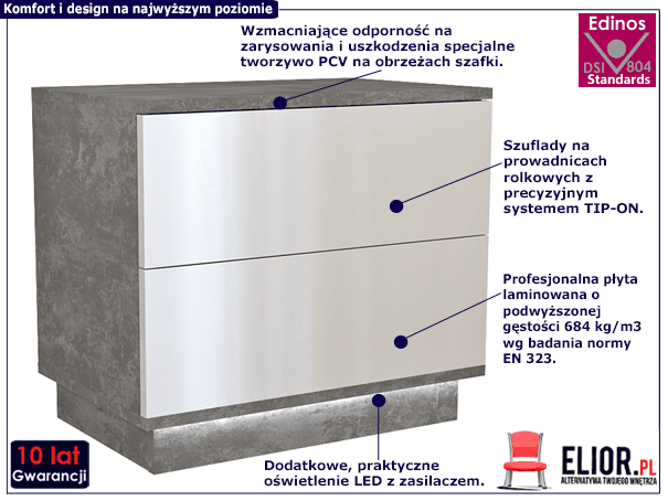 Tapicerowane krzesło Malika popiel