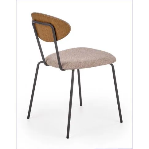 Zdjęcie loftowe krzesło do salonu Casko brąz | Edinos.pl